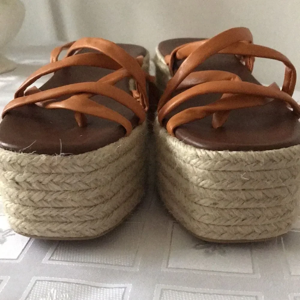Anthropologie x Alohas Paw Paw Sprits Platform  Sandals size 37